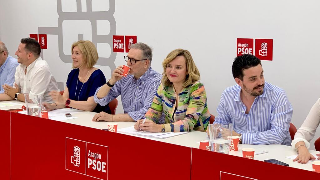 Alegría, este viernes en la sede del PSOE-Aragón.