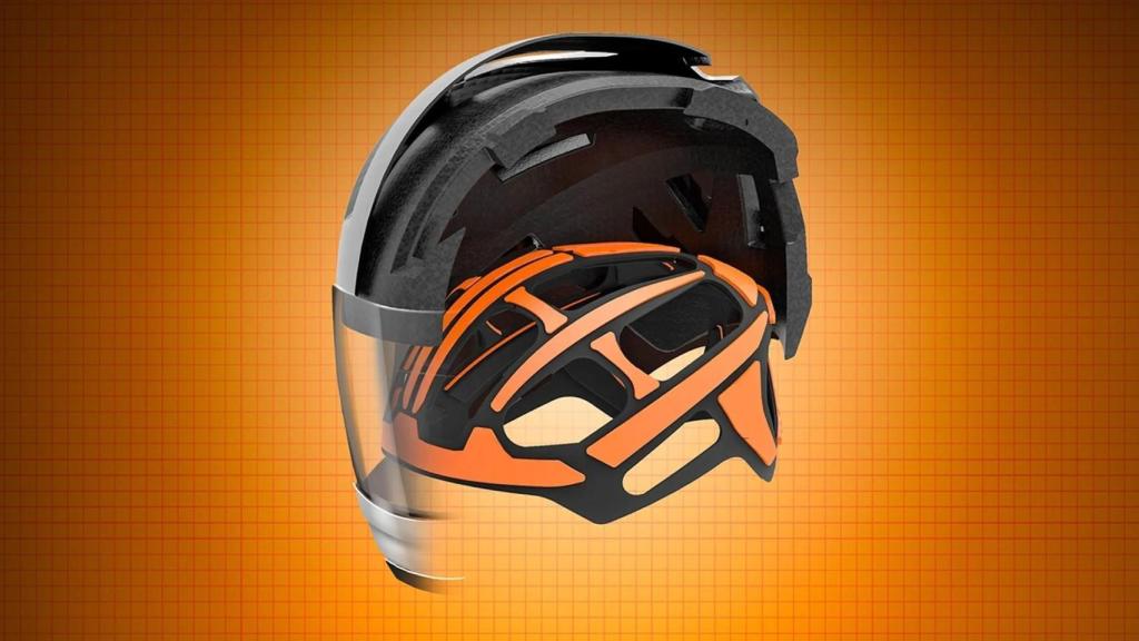 Diseño preliminar de Amp, el casco de D3O