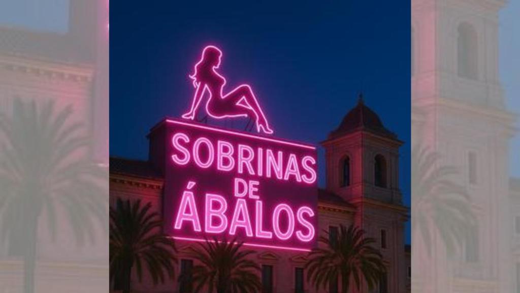 Así luciría el luminoso de las 'sobrinas de Ábalos'.