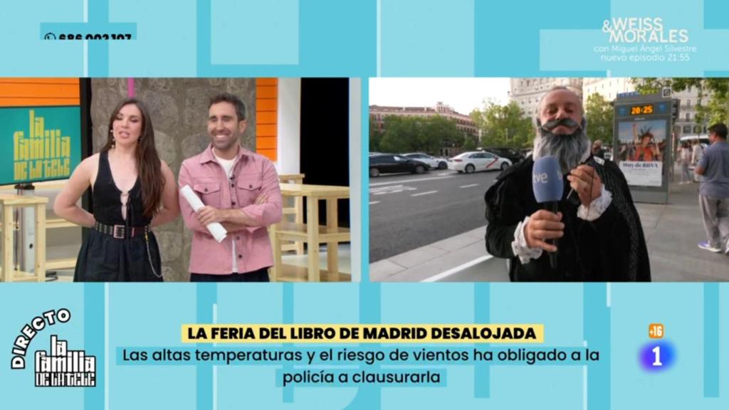 Inés Hernand, Aitor Albizua y Víctor Sandoval en 'La familia de la tele'.