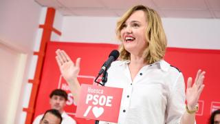 Pilar Alegría, en Monzón