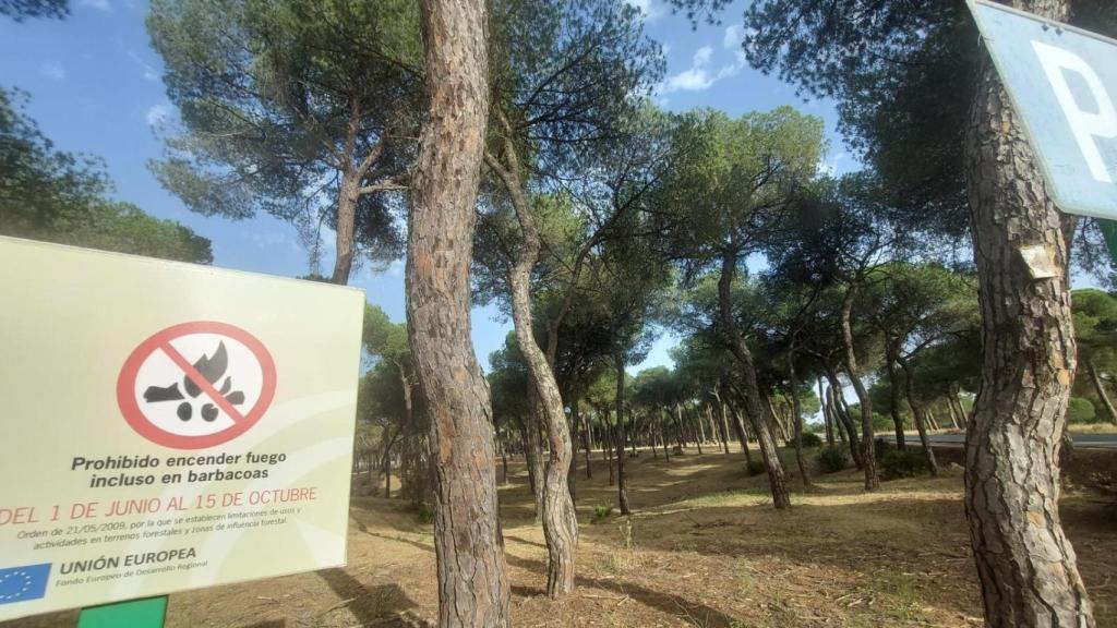 Un cartel informando de esta medida.