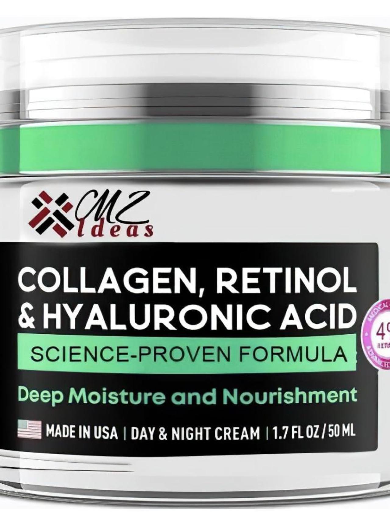 Este crema con retinol, colágeno y acido hialuronico de Walmart cuenta con decenas de reseñas positivas.