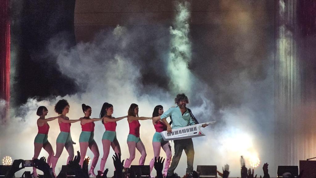 Un momento de la actuación de Rigoberta Bandini en Sevilla este sábado.