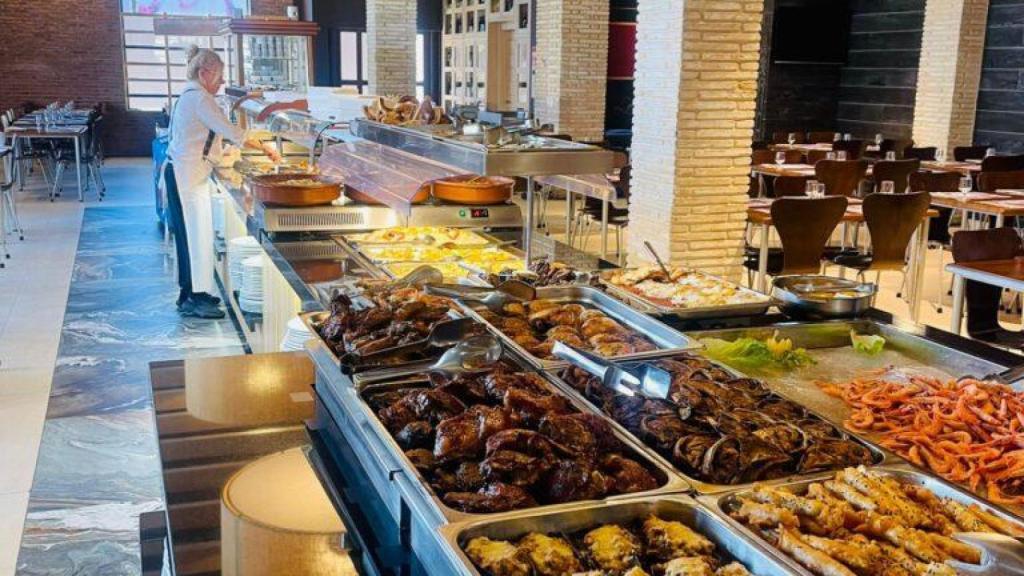 Buffet libre del restaurante 'Los Chopos'.