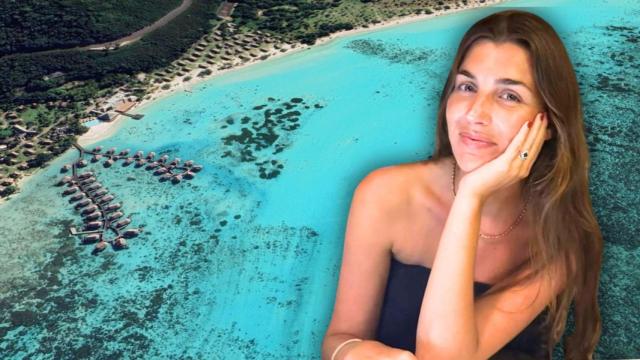 Patricia Cadaval y su marido disfrutan de su luna de miel en la isla de Moorea, cerca de Tahití.