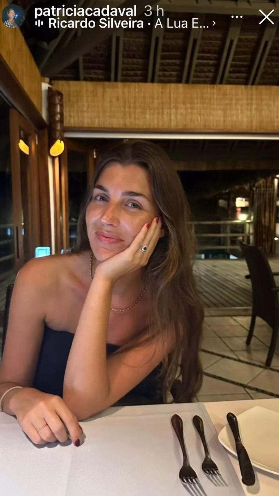 Patricia Cadaval, en una foto de sus redes sociales durante su luna de miel.