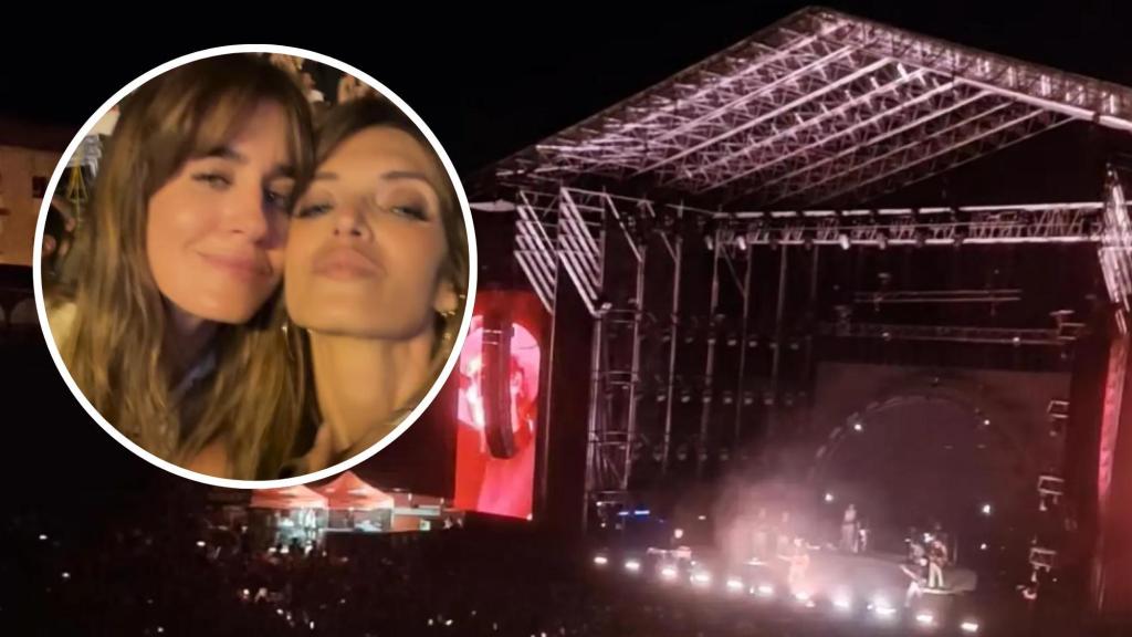 Sara Carbonero e Isabel Jiménez en el concierto de Leiva en Toledo.