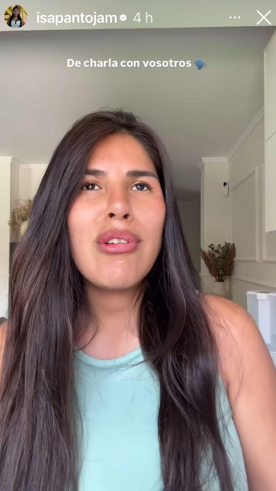 Isa Pantoja, en un vídeo de sus redes sociales, este domingo 1 de junio.