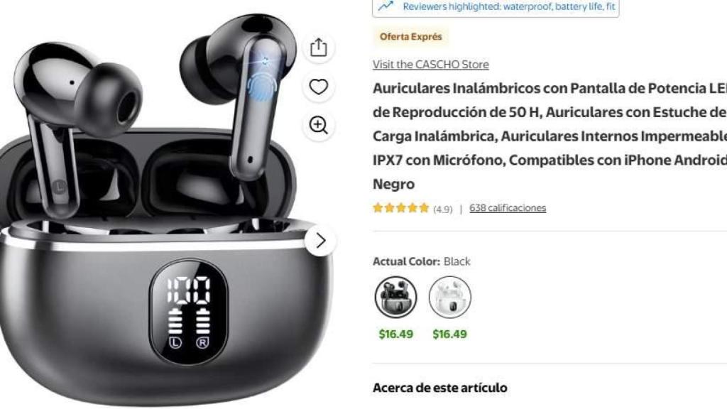 Auriculares a gran precio en Walmart