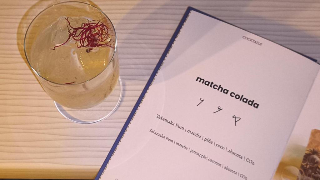 El 'Matcha Colada' de Momus Bar.