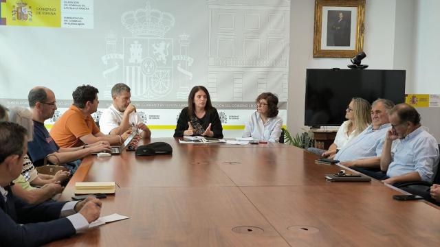 Imagen de la reunión con la subdelegada del Gobierno en Guadalajara.