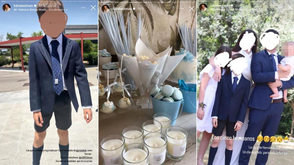 Las fotos y los detalles de la primera comunión de Santiago, compartidos por Lidia Bedman.
