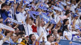 Afición del Real Zaragoza en el último encuentro en La Romareda.