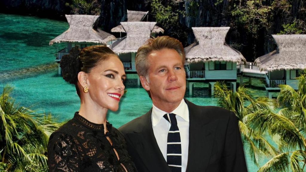 Adriana Abascal y Manuel Filiberto de Saboya junto al un hotel de Filipinas, en un montaje de JALEOS.