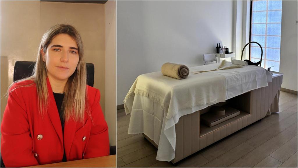 Aída García y uno de sus spas.