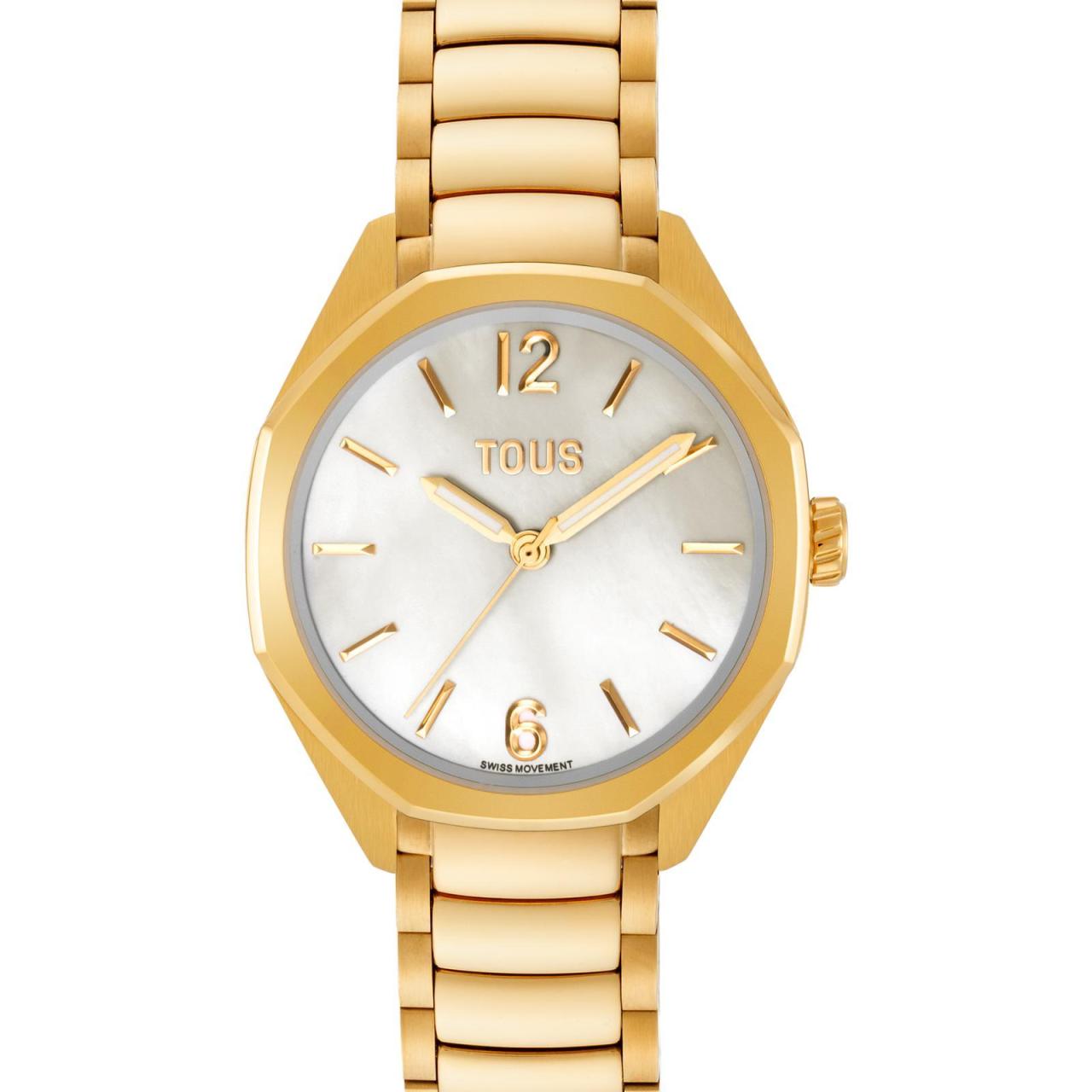 Reloj TOUS Now Lady con correa de  caucho verde y esfera nacarada en verde.