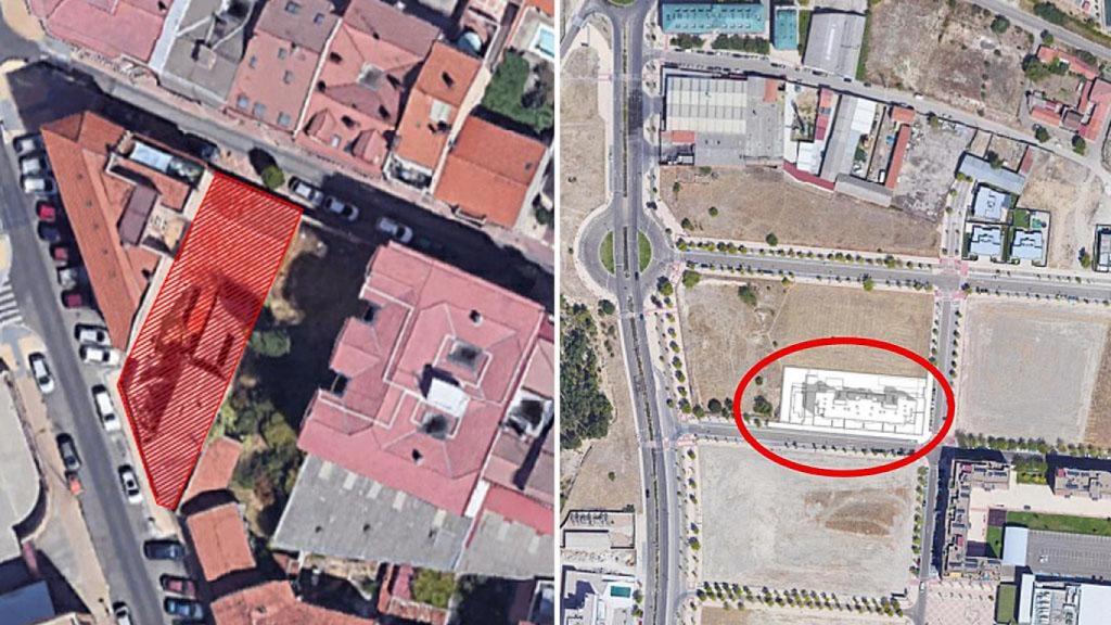 A la izquierda las viviendas en la calle Tranque y a la derecha las de Nebulosa