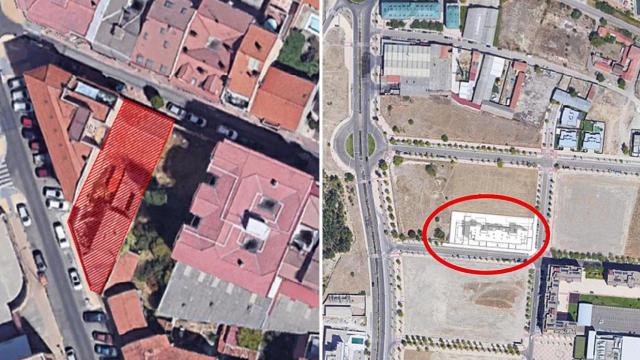 A la izquierda las viviendas en la calle Tranque y a la derecha las de Nebulosa