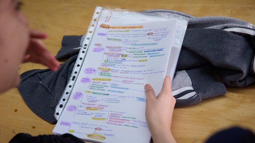 Estudiante repasa antes de empezar el examen de la Selectividad. Europa Press