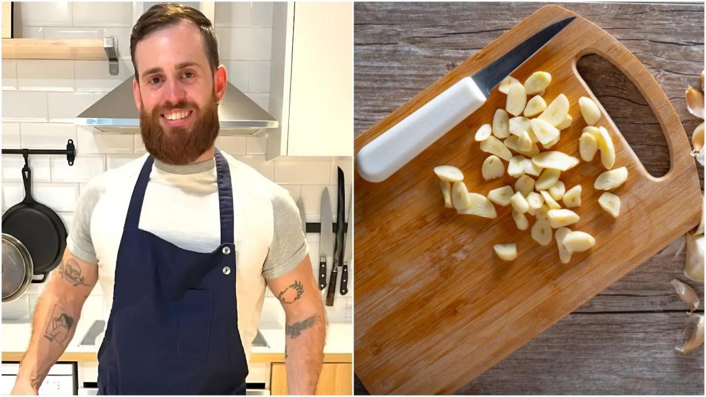 Un montaje de Alfredo Vozmediano y ajos picados.