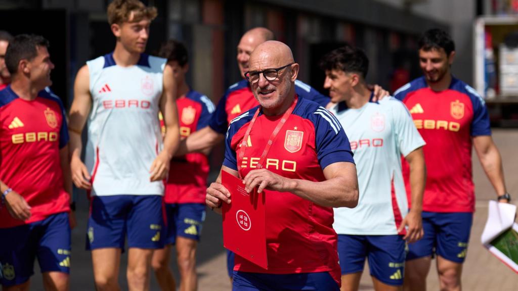 Luis de la Fuente, en la concentración de la Selección en Las Rozas