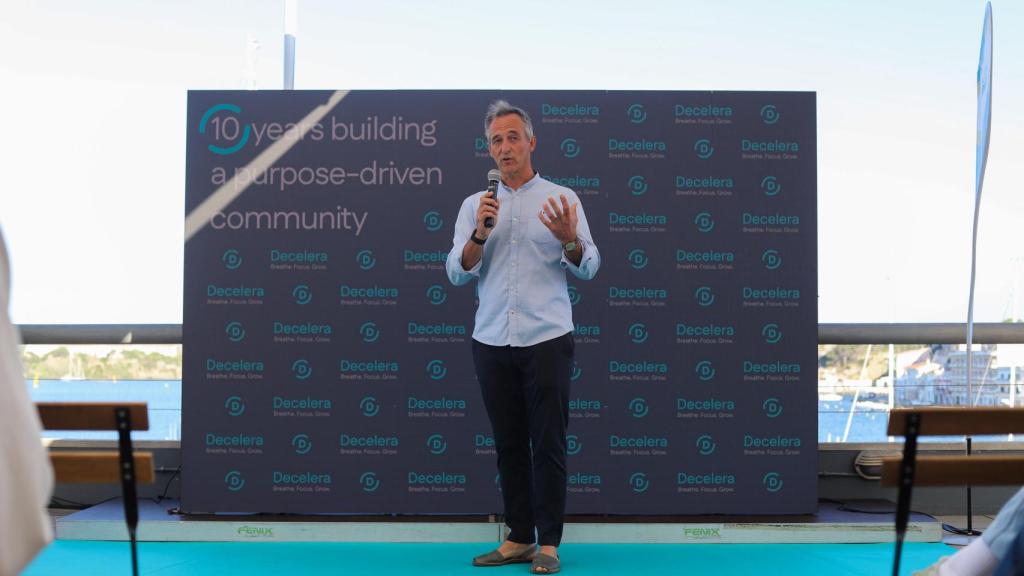 Marcos Martín, durante su repaso a los diez años de Decelera Menorca el pasado 24 de mayo.