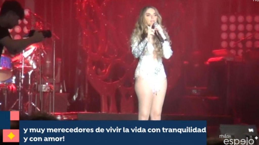 Melody durante su último concierto.