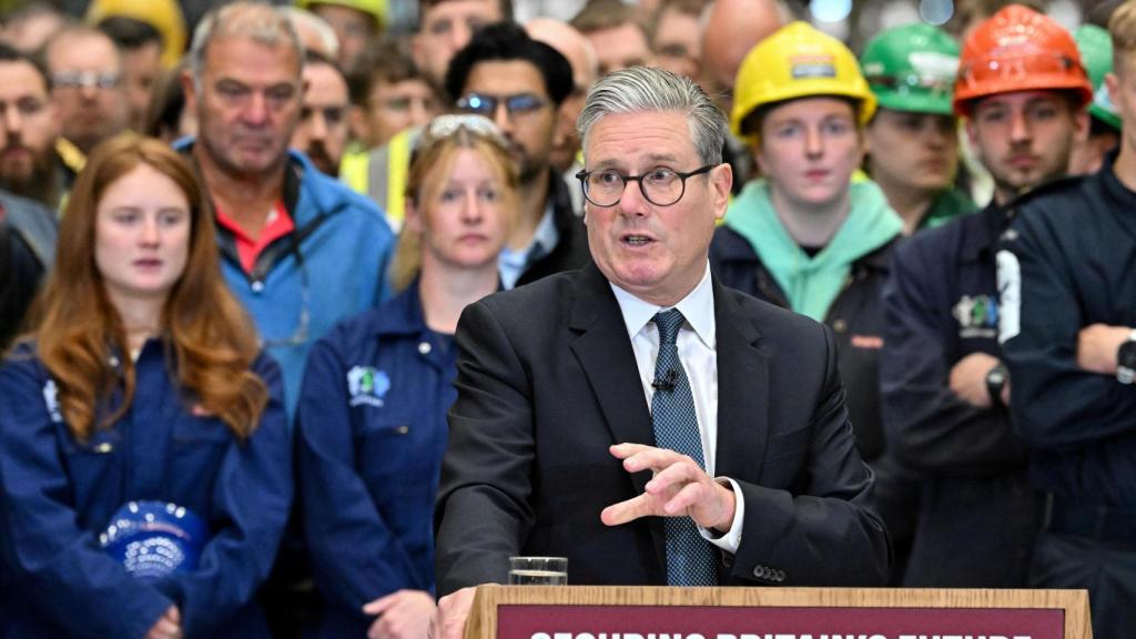 El primer ministro británico, Keir Starmer, visita las instalaciones de BAE Systems en Govan, en Glasgow.