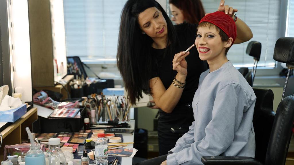 Melani García, junto a Anna.