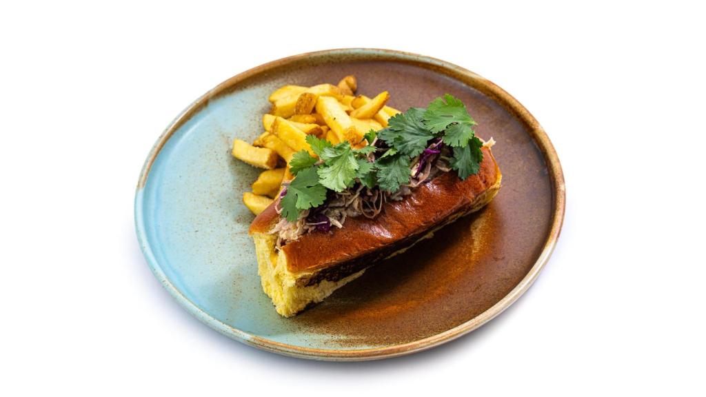 Platos para compartir, o no, como este brioche de cangrejo.