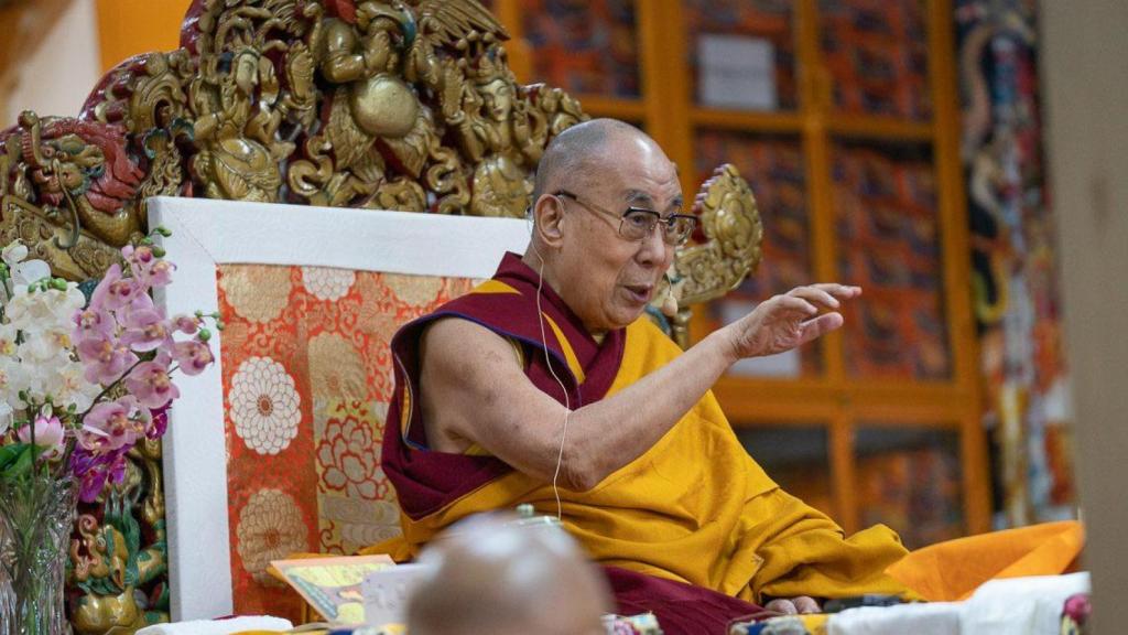 El Dalai Lama en el exilio en la India.