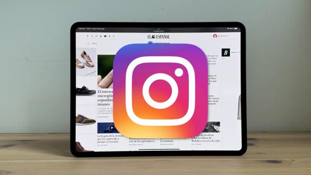 Instagram con el iPad Pro de fondo