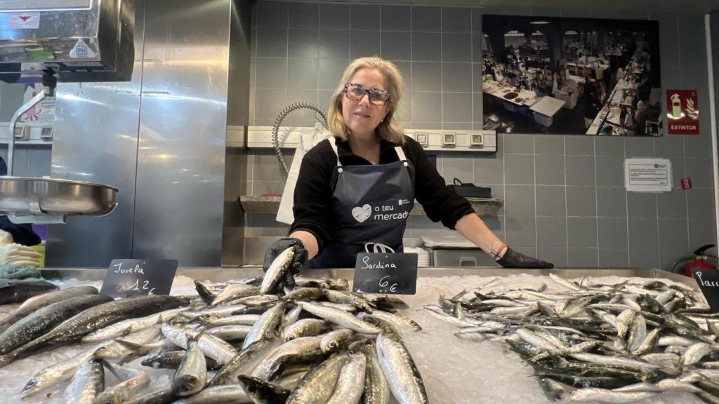 Belen Noriega, una de las placeras de Mariscos Longueira.