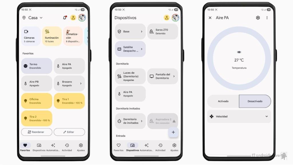Organizando dispositivos en Google Home