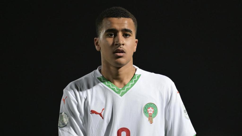 Abdellah Ouazane, con la selección sub17 de Marruecos
