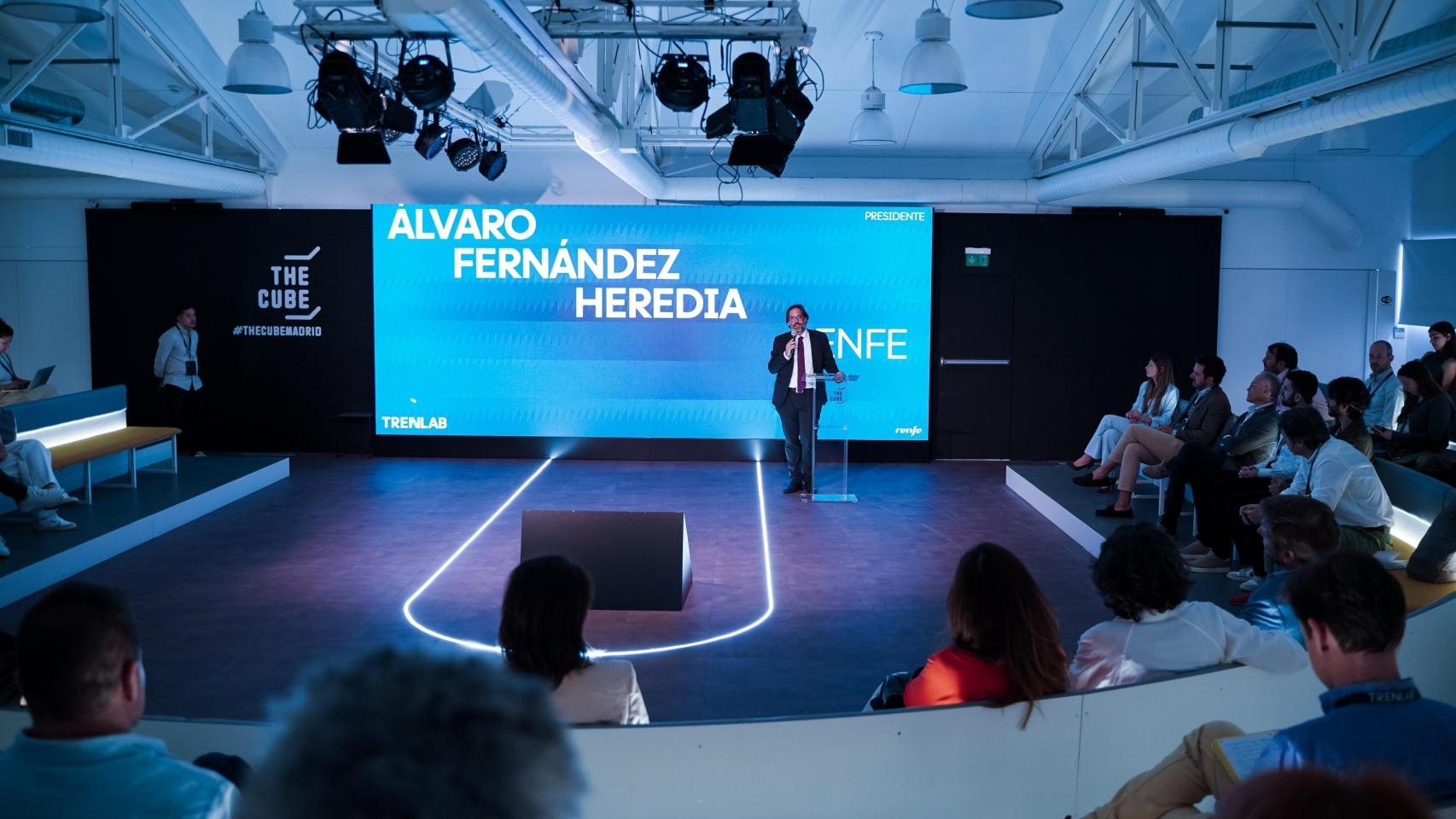El presidente de Renfe, Álvaro Fernández, durante la celebración de la última edición de TrenLab.