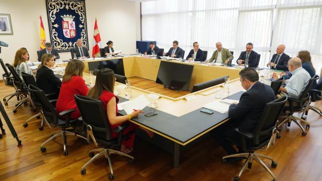 Imagen de la última reunión de la Junta de Portavoces de las Cortes de Castilla y León