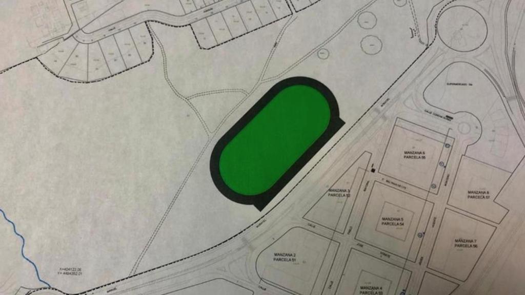 Parcela en la que se prevé instalar la nueva pista de Atletismo.