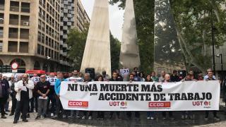 Manifestación contra la siniestralidad laboral en Aragón