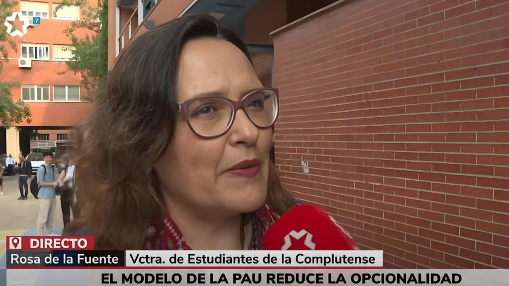 Rosa de la Fuente, vicerrectora de la Complutense, entrevistada en el programa 'Buenos días' de Telemadrid.