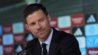 Xabi Alonso, en rueda de prensa con el Real Madrid