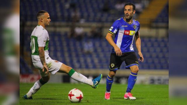 Paco Peña en el último partido del Hércules ante el Elche en Copa.