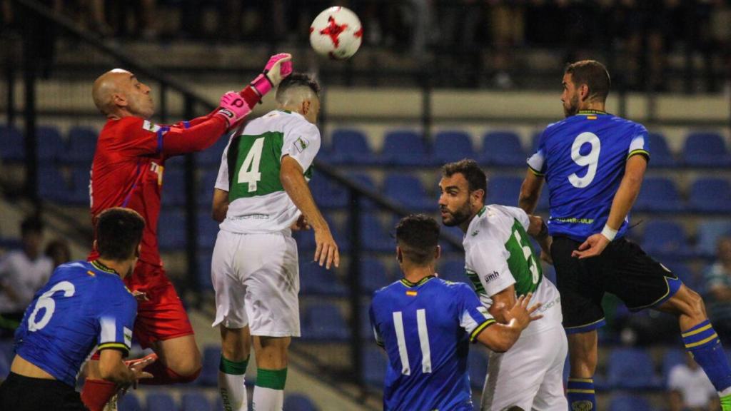 Imagen del último partido entre Hércules y Elche.