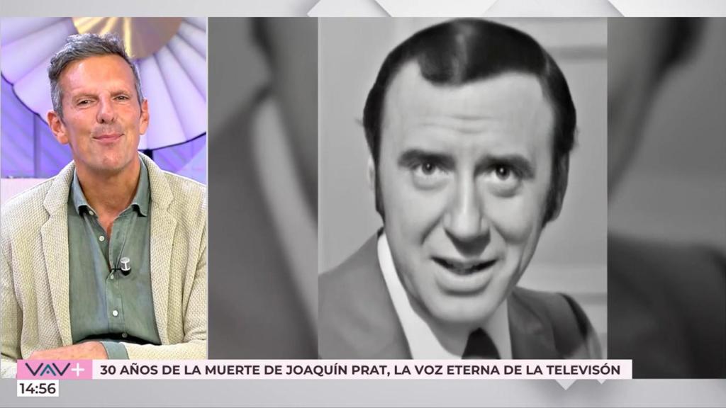 Joaquín Prat y una imagen de su padre, en 'Vamos a ver'