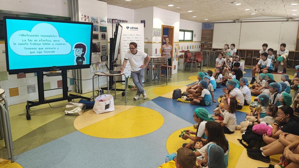 Un momento del taller sobre RCP infantil