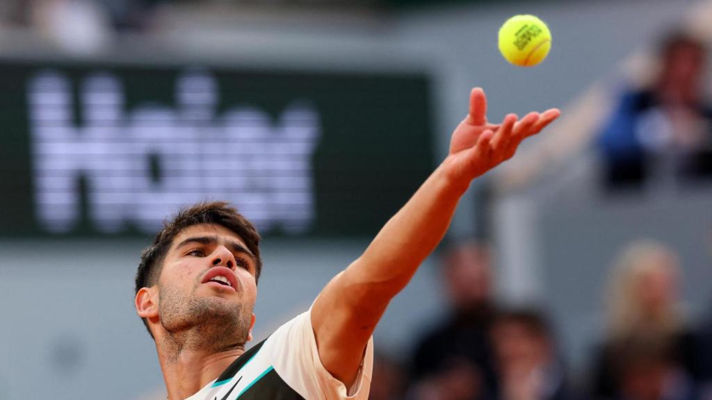 Alcaraz, durante el partido contra Tommy Paul