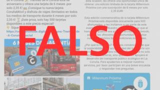 El Concello de A Coruña alerta sobre una estafa relacionada con la Tarjeta Millenium