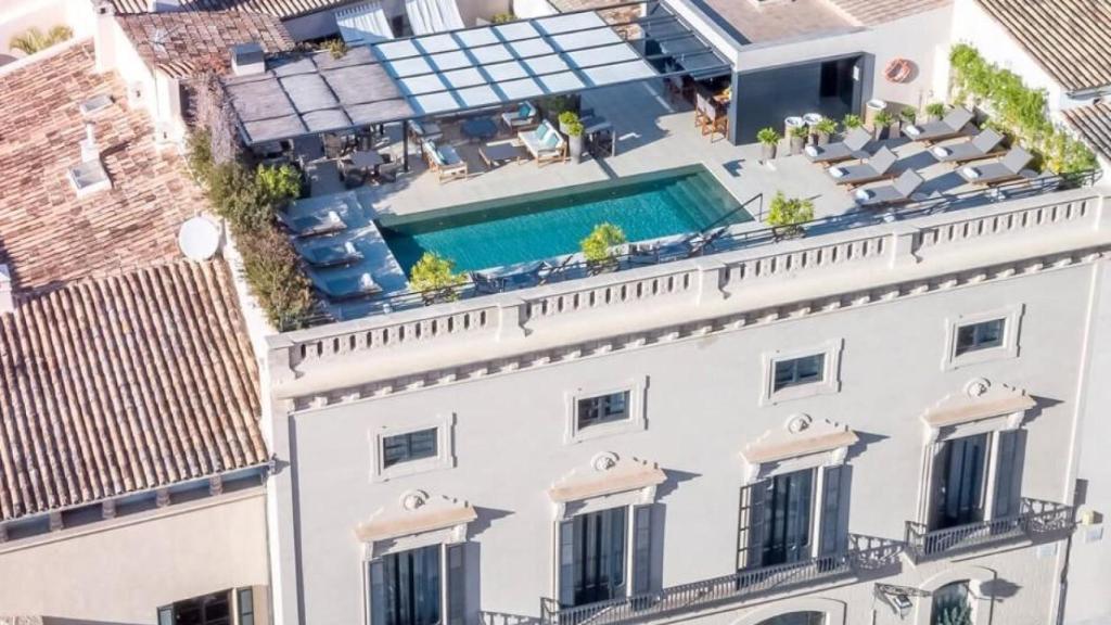 La terraza Singular a vista de pájaro.