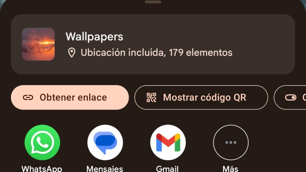 Nueva opción para compartir un álbum con código QR en Google Fotos